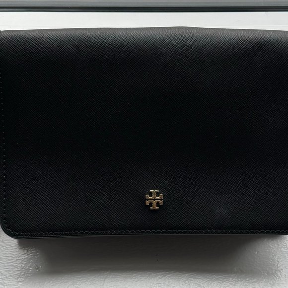 Tory Burch saffiano leather crossbody- Black - Picture 1 of 5